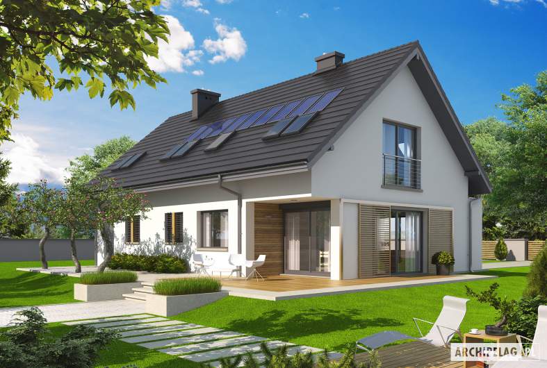 Projekt domu Liv 5 G1 - wizualizacja ogrodowa