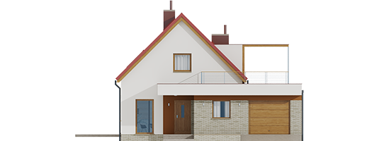 E13 II G1 ECONOMIC - Projekt domu E13 II G1 ECONOMIC - elewacja frontowa