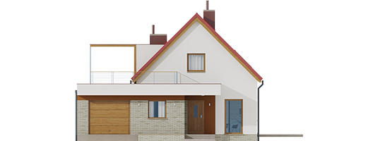 E13 II G1 ECONOMIC - Projekt domu E13 II G1 ECONOMIC - elewacja frontowa