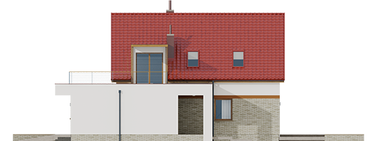 E13 II G1 ECONOMIC - Projekt domu E13 II G1 ECONOMIC - wizualizacja prawa