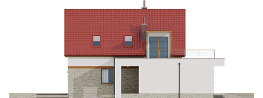 E13 II G1 ECONOMIC - Projekt domu E13 II G1 ECONOMIC - wizualizacja prawa