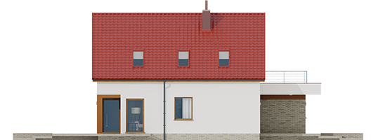 E13 II G1 ECONOMIC - Projekt domu E13 II G1 ECONOMIC - wizualizacja lewa
