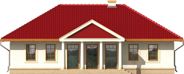 Fortune - Projekt domu Fortuna - elewacja tylna