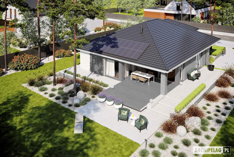 Projekt domu Alison G2 ENERGO PLUS - widok z góry