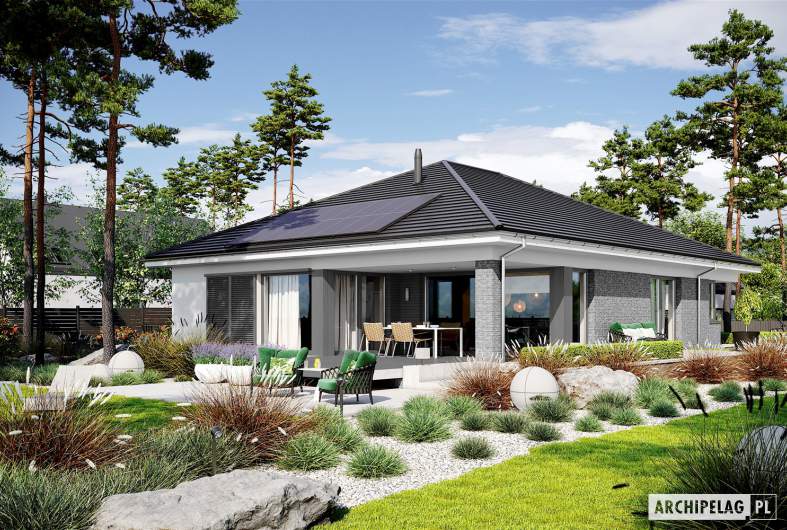 Projekt domu Alison G2 ENERGO PLUS - wizualizacja ogrodowa
