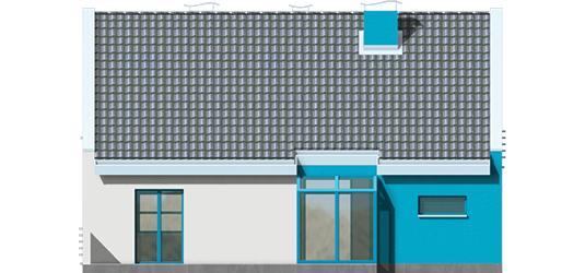 Tina G1 - Projekt domu Tina G1 - elewacja tylna