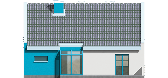 Tina G1 - Projekt domu Tina G1 - elewacja tylna