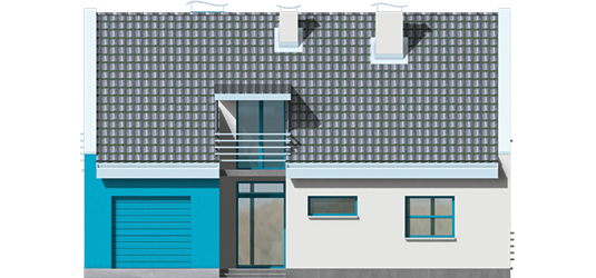 Tina G1 - Projekt domu Tina G1 - elewacja frontowa