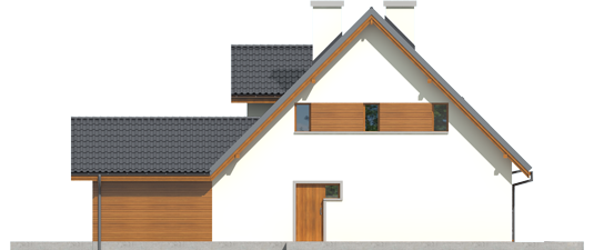Kaline G1 - Projekt domu Kalina (nowa) G1 - elewacja prawa