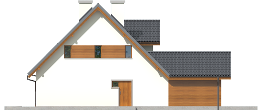 Kaline G1 - Projekt domu Kalina (nowa) G1 - elewacja prawa