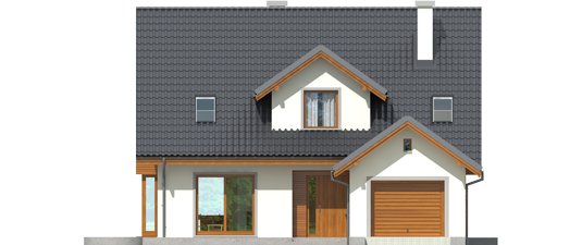 Kaline G1 - Projekt domu Kalina (nowa) G1 - elewacja frontowa