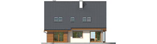 Projekt domu Kalina (nowa) G1 - elewacja tylna