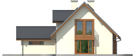 Kaline G1 - Projekt domu Kalina (nowa) G1 - elewacja lewa