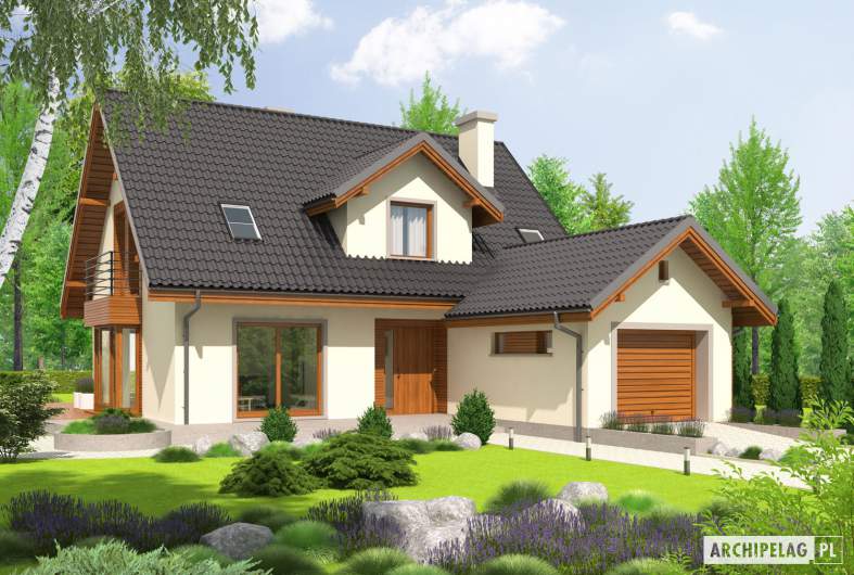 Projekt domu Kalina (nowa) G1 - wizualizacja frontowa