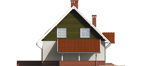 Honorary - Projekt domu Honoratka (z wiatą) - elewacja prawa