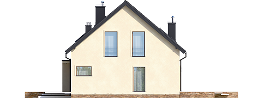 E14 III G1 ECONOMIC - Projekty domów ARCHIPELAG - E14 III G1 ECONOMIC - elewacja prawa