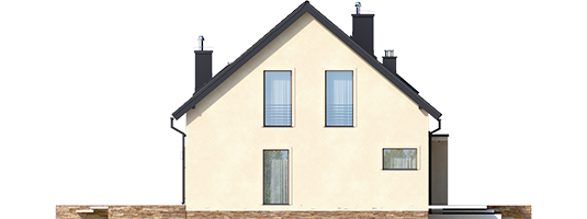 E14 III G1 ECONOMIC - Projekty domów ARCHIPELAG - E14 III G1 ECONOMIC - elewacja prawa