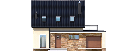 E14 III G1 ECONOMIC - Projekty domów ARCHIPELAG - E14 III G1 ECONOMIC - elewacja frontowa