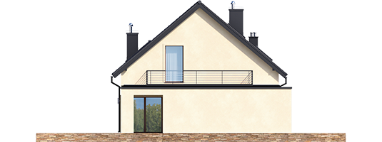 E14 III G1 ECONOMIC - Projekty domów ARCHIPELAG - E14 III G1 ECONOMIC - elewacja lewa