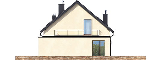 E14 III G1 ECONOMIC - Projekty domów ARCHIPELAG - E14 III G1 ECONOMIC - elewacja lewa