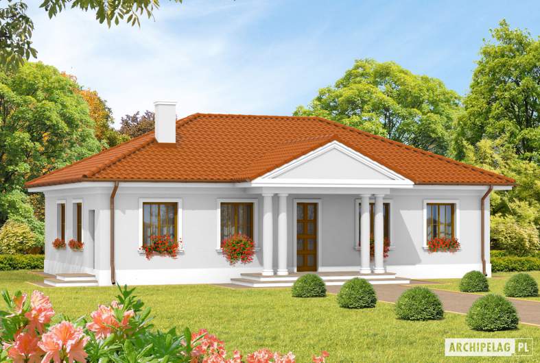 Projekt domu Jagódka - wizualizacja frontowa