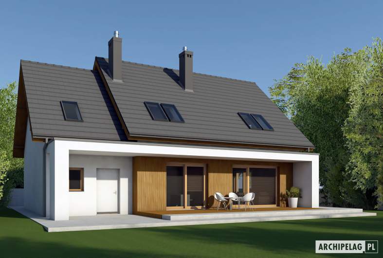 Projekt domu Iga II G1 - wizualizacja ogrodowa