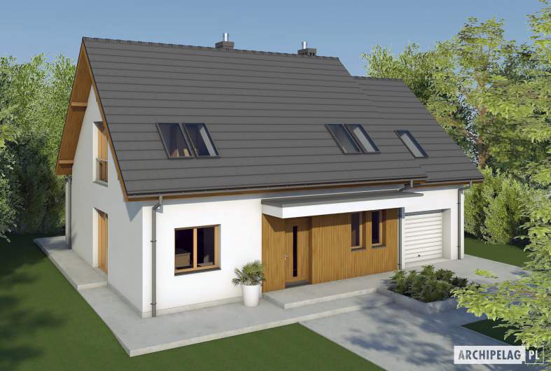 Projekt domu Iga II G1 - wizualizacja frontowa