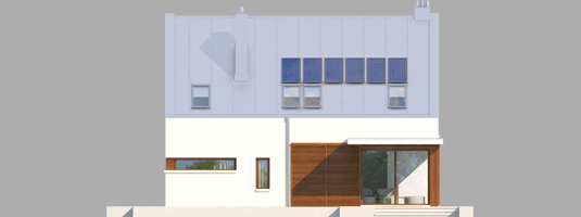 Liv 6 G1 - Projekt domu Liv 6 G1 - elewacja tylna