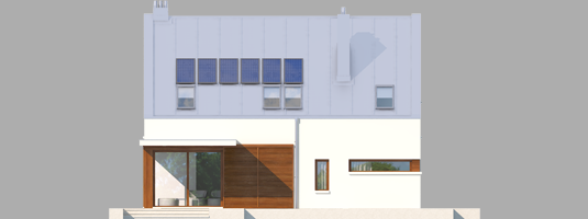 Liv 6 G1 - Projekt domu Liv 6 G1 - elewacja tylna