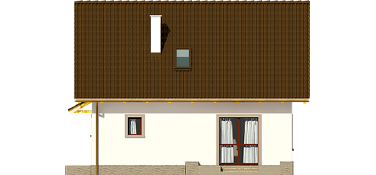 Celine Mocca - Projekt domu Celinka Mocca - elewacja tylna