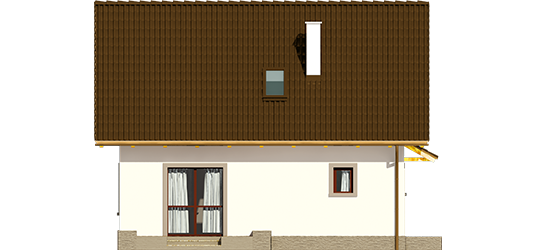 Celine Mocca - Projekt domu Celinka Mocca - elewacja tylna