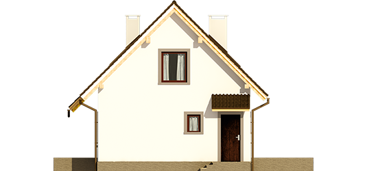 Celine Mocca - Projekt domu Celinka Mocca - elewacja prawa