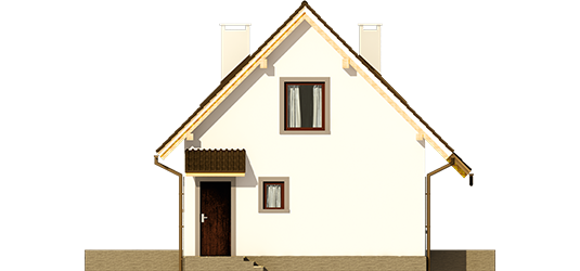 Celine Mocca - Projekt domu Celinka Mocca - elewacja prawa