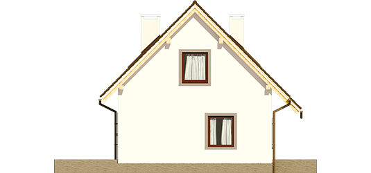 Celine Mocca - Projekt domu Celinka Mocca - elewacja lewa