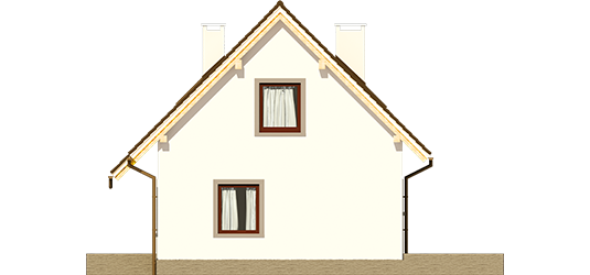 Celine Mocca - Projekt domu Celinka Mocca - elewacja lewa