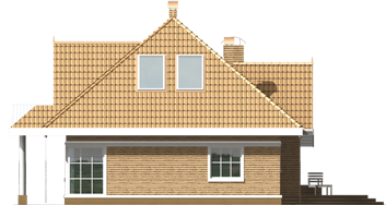 Leocadia - Projekt domu Leokadia - elewacja lewa