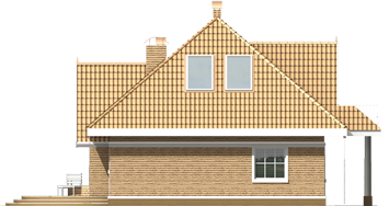 Leocadia - Projekt domu Leokadia - elewacja prawa