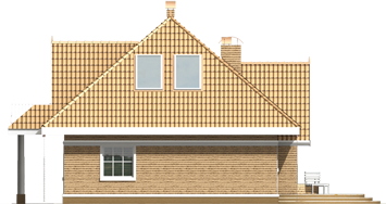 Leocadia - Projekt domu Leokadia - elewacja prawa