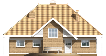 Leocadia - Projekt domu Leokadia - elewacja frontowa