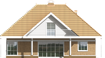 Leocadia - Projekt domu Leokadia - elewacja tylna