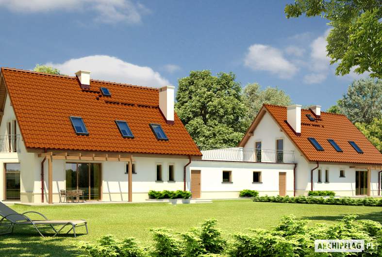 Projekt domu Kajka G2 (bliźniak) -