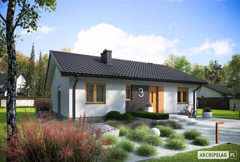 Projekt domu Mini 3 - wizualizacja frontowa