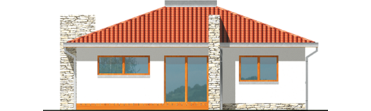 Miranda - Projekt domu Miranda - elewacja tylna