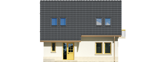 Ozay - Projekt domu Oleńka - elewacja frontowa