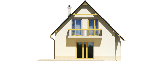 Ozay - Projekt domu Oleńka - elewacja lewa