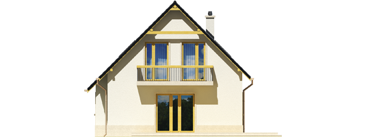 Ozay - Projekt domu Oleńka - elewacja lewa