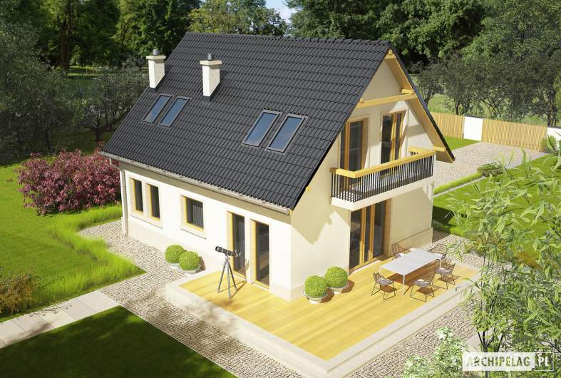 Projekt domu Oleńka - widok z góry