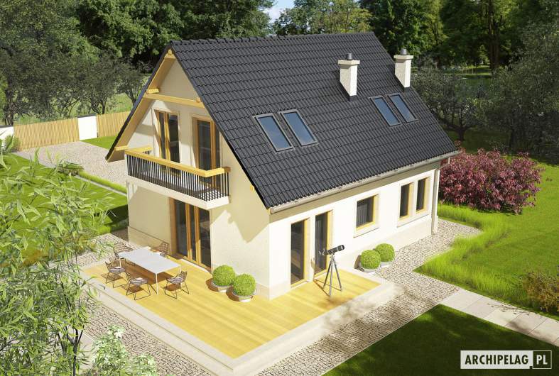 Projekt domu Oleńka - widok z góry