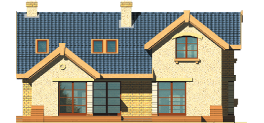 Tatiana G1 - Projekt domu Tatiana G1 - elewacja tylna