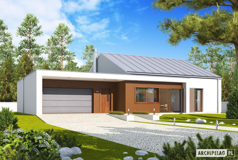 Projekt domu EX 8 G2 (wersja A) - wizualizacja frontowa